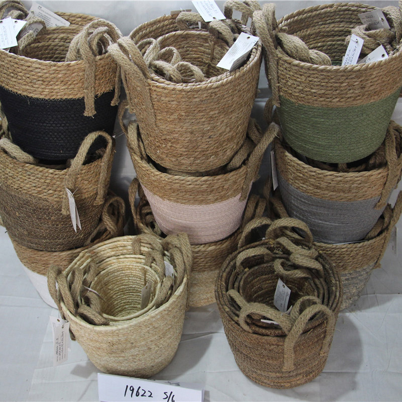 Very good fashion straw basket and storage basket for home decoration